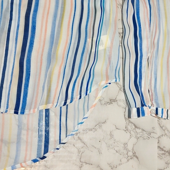 Anthropologie Cloth & Stone Pastel-striped Top, size XS - Picture 7 of 8